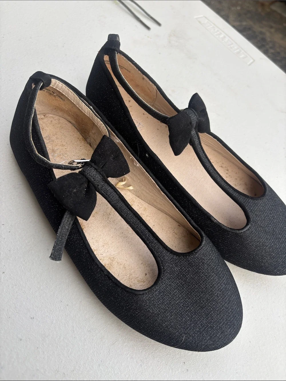 The Children's Place Black Bow Mary Jane Flats for Kids